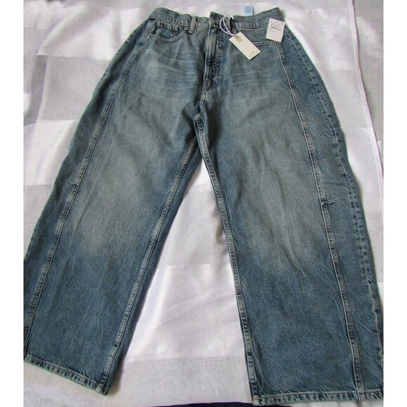 Good American Good Extreme Barrel Jeans NWT Indigo Size 27 4 - Picture 2 of 9